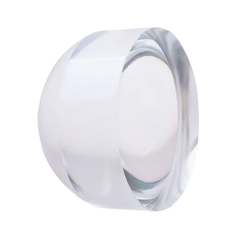 RUIXIB 6X Crystal Dome Magnifying Glass Acrylic Optical Magnifier, 80MM Desk Reading Loupe Paperweight Half Ball Lens Magnifier for Reading Newspaper Stamps Maps - Image 3